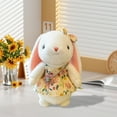 thumbnail image 2 of Twfbrm Easter Bunny Plush Doll, 12 Inch Cute Stuffed White Rabbit Plushie with Floral Skirt and Bow, Soft Fluffy Animals Plush Toy Bedtime Companion Gift for Kids Birthday Christmas, 2 of 7