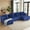 130"U-Shape Blue 4Seat, variant on SEENYOO 112.99" Cloud Couch, L Shaped Sectional Sofa, Plush Corduroy Modular Deep Seat, Upholstered with Right Facing Chaise, No Assembly, for Living Room Bedroom, Gray