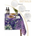 thumbnail image 5 of Purple Green Flowers Suqare Tablecloth - 54 x 54 Inch, Watercolor Vintage Botanical Waterproof & StainResistant Tablecloth, Washable Oil-proof Table Cover for Dining/Party/Wedding/Camping/Buffet, 5 of 9