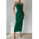 thumbnail image 3 of Vestido PRETTYGARDEN Maxi Verde Strapless Tubo Talle M, 3 of 7