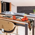 thumbnail image 6 of PULLIMORE 14" x 71" Halloween Table Runner with Tassels, Linen Tapestry Table Runner Kitchen Dining Mats for Halloween Parties Dinning Room Dresser Supplies (Cat & pumpkin), 6 of 8