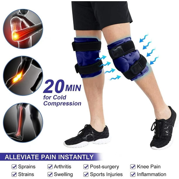 Knee Brace Ice Bag Knee Pad Hot Cold Compress Gel Compression Soft Ice Wrap  Foldable Ice Bag Injury Post Operative Use 34*24.5cm 
