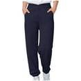 thumbnail image 2 of BLVB Boys Girls Sweatpants Baggy Kids Teen Sweat Pants Crossover V Waist Casual Joggers with Pockets 4-15Y, 2 of 7