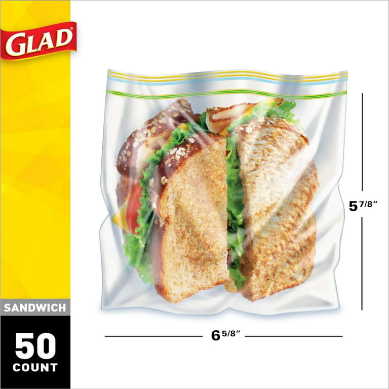 Ziploc Sandwich Bag, Resealable - 50 count
