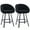 Black - Set of 2, variant on Zesthouse 26.4" Counter Height Swivel Bar Stools Set of 2, Sherpa Barrel Bar Stools with Backs, Modern Boucle Counter Stools for Pub Kitchen Island, Black