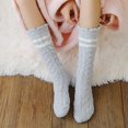 thumbnail image 3 of Calcetines de otoño e invierno para mujer, calcetines de lana coral a rayas para adultos, calcetines cálidos para el hogar, calcetines de suelo de estilo japonés, 3 of 6