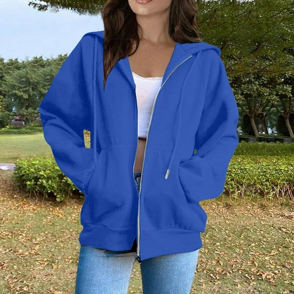 Womens Zip Up Hoodies Oversized Sweatshirts Pullover Sweaters Cardigan Sweaters Hoodies for Women Jacket With Pockets Mama Sweatshirt Pullover Jacket Thick Hoodies Long Sleeve Shirts Blue 3XL