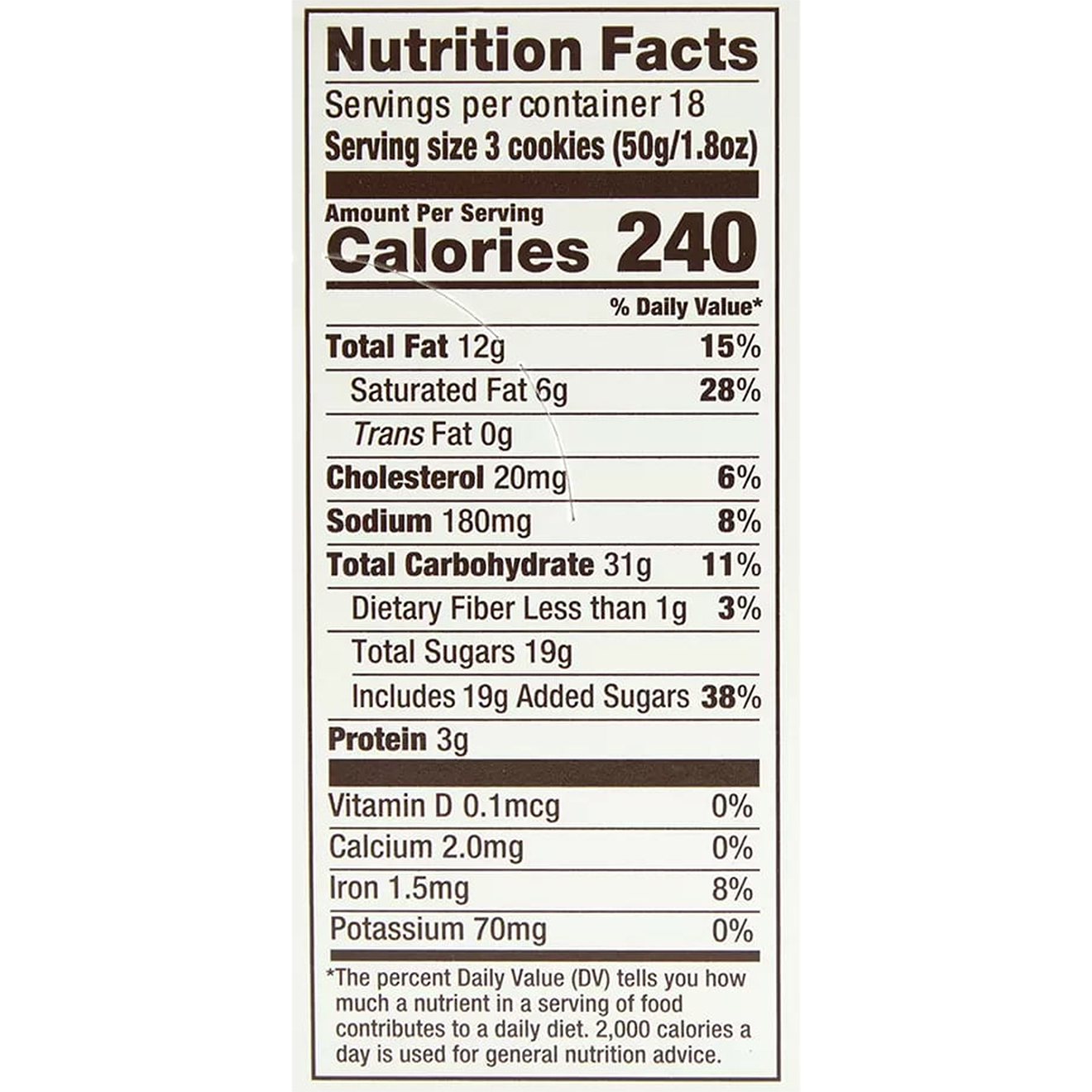 Linden's Chocolate Chip Cookies - 18 Packs of 3 Cookies Each