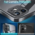 thumbnail image 3 of Crystal Clear Case for iPhone 12 Mini, [Not Yellowing] [Camera Protection] [Military Grade Drop Tested] Transparent Shockproof Protective Phone Case Soft Silicone Slim Cover, 5.4 inch, Black, 3 of 9
