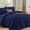 Dark Blue, variant on Flymme Queen Comforter Set with Sheets 7 Pieces Dark Green Bed in a Bag Queen Size Bed Set Soft Microfiber Pinch Pleat Bedding Set for All Season