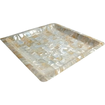 India Meets India Handicraft Seashell Serving Tray Serving Platter, Best Gifting, Made by Awarded Indian Artisan