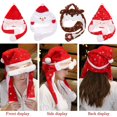 thumbnail image 2 of Sombrero de Papá Noel con bolsas de aire para adultos, gorro de Navidad suave, muñeco de nieve, 2 of 4