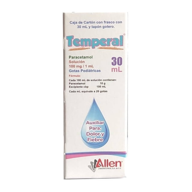 Temperal 100 mg/1 ml solución gotas pediátricas 30 ml