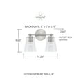 thumbnail image 4 of Capital Lighting 146921-533 Baker 2 Light 14" Wide Bathroom Vanity Light - Nickel, 4 of 7