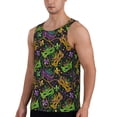 thumbnail image 2 of KLL Mardi Gras Surface Print Men's Muscle Gym Workout Stringer Tank Tops Bodybuilding Fitness T-Shirts Tank Tops Men-XX-Large, 2 of 7