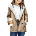 thumbnail image 6 of breaise Girls Winter Coats Fuzzy Fleece Lined Jacket Faux Suede Coat for Teen Winter Warm Hooded Outwear Kids Clothes, 6 of 6