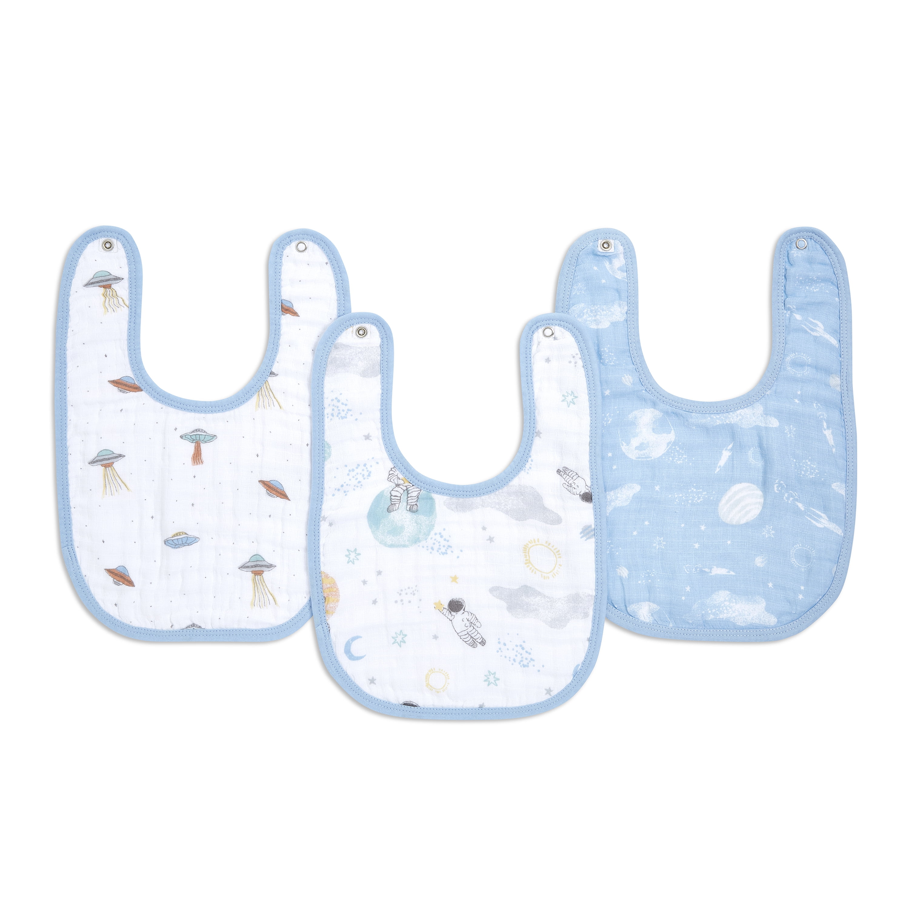 aden + anais essentials, snap bibs, space explorers 3-pack