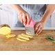 thumbnail image 4 of 2 uds cuchillo ondulado rosa y verde, cuchillo para cortar patatas de acero inoxidable, cuchillo ondulado para tierra, herramientas de cocina patatas fritas, frutas, verduras, zanahorias ER, 4 of 5
