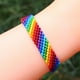thumbnail image 3 of 2 pulseras de arcoíris para cama para hombre y mujer, pulsera de amistad para gays y lesbianas, pulsera ajustable, 3 of 6