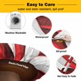 thumbnail image 3 of Elastic Fitted Round Tablecloth, Red White Moire Waterproof Stretch Table Cover for 36"-44" Tables, Modern Abstract Art Washable Outdoor Tablecloths for Patio, Picnic, Camping, 3 of 9