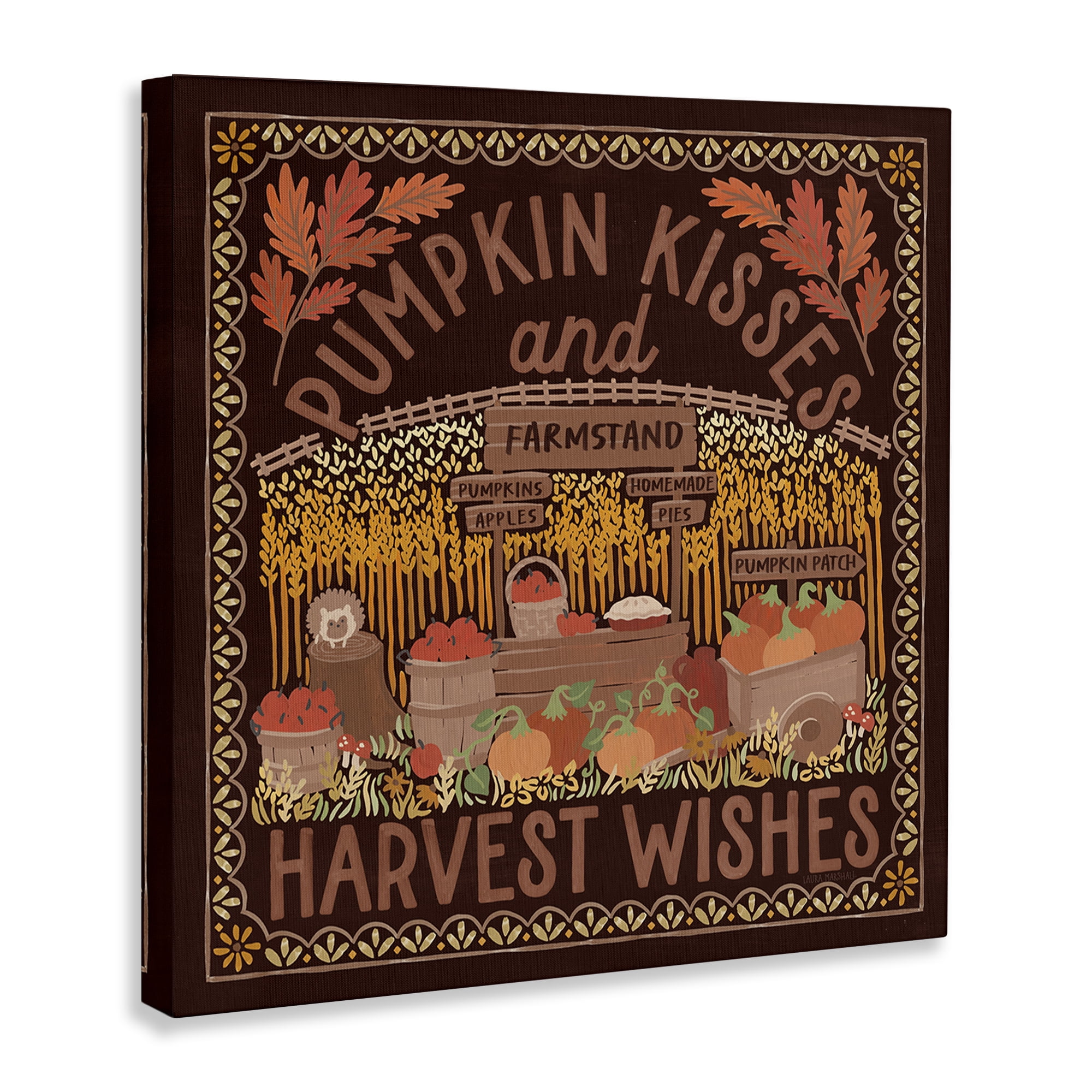 Stupell Industries Autumn Harvest Wishes Landscape Painting Gallery Wrapped Canvas Art Print Wall Art, 24 x 24