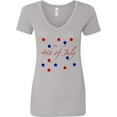 thumbnail image 3 of Inktastic 4th of July Stars Women's V-Neck T-Shirt, 3 of 5