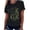 Black, variant on Women Independence Day Crewneck Short Sleeve Tshirt USA Patriotic Graphic Tops Summer Lightweight Beach Shirt Daily Outdoor Sporting Tees