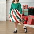 thumbnail image 4 of Mercatoo Girls Dress Christmas Clothing Children's Dress Lollipop Print Long Sleeve Short Puff Skirt Girls Holiday Sweater, 4 of 7