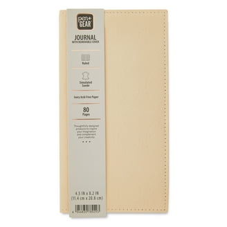 Pen+Gear Simulated Leather Journal, White, 5