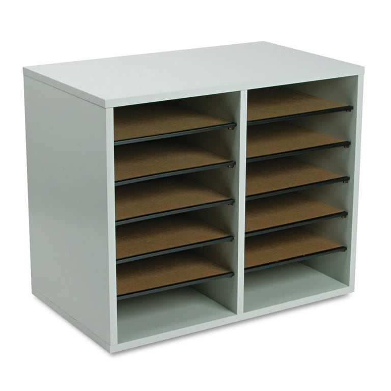 Fiberboard Literature Sorter, 12 Compartments, 19.63 x 11.88 x 16.13, Gray Fiberboard Literature Sorter, 12 Compartments, 19.63 x 11.88 x 16.13, Gray