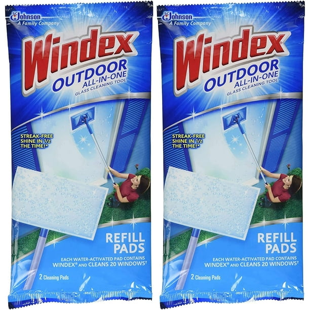 Windex AllInOne Window Cleaner Pads Refill 2 ct 2 pk Walmart