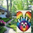 thumbnail image 4 of PHYHOO  Paw Print Rainbow Pride Garden Flag  Double Sided, LGBTQ+ Community Progress Welcome Yard Outdoor Flag Stripes White, 4 of 6