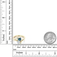 thumbnail image 6 of Gem Stone King 10K Yellow Gold Persian Blue Moissanite and White Moissanite and White Diamond Engagement Ring for Women (1.63 Cttw, Gemstone Birthstone, Heart Shape 6MM, Size 6), 6 of 6