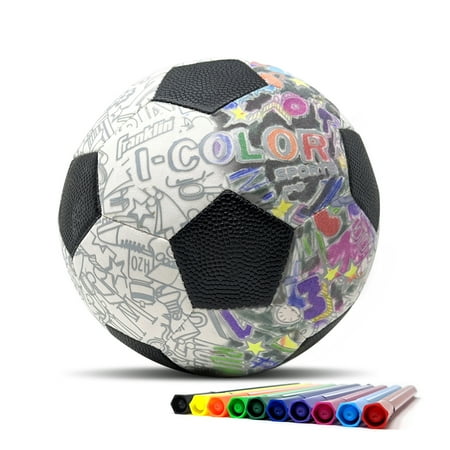 Franklin Sports I-Color Soccer Ball - Custom Color + Markers Included