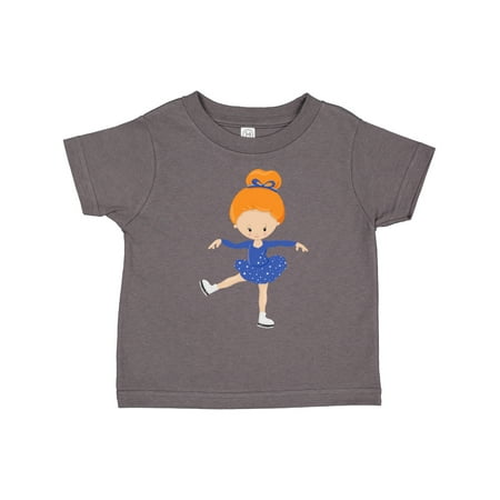 

Inktastic Ice Skating Girl Orange Hair Gift Toddler Toddler Girl T-Shirt