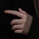thumbnail image 4 of Anillo pequeño con forma de estrella rota, creativo, personalizado, con forma de cruz suelta, estilo coreano, cadena de circonita, anillo abierto de doble capa para mujer, 4 of 5