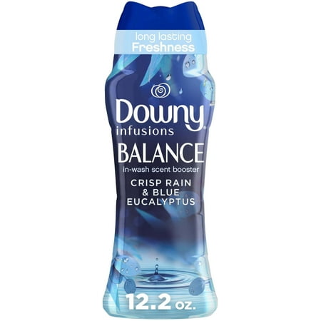 Downy Infusions Balance In-Wash Laundry Scent Booster Beads, Crisp Rain & Blue Eucalyptus, 12.2 oz