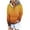 Yellow|Gradient, variant on Womens Colorblock Drawstring Hoodie with Buttons Pocket Striped Loose Pullover Hooded Sweatshirt Long Sleeve Tops (2XL, Yellow|Gradient)