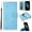 Lightblue, variant on Case for iPhone 13 2021, 2-in-1 Magnetic Detachable Wallet Folio Vegan PU Leather Protective Card/Cash Slot Folding Stand Cover with Hand Rope for iPhone 13 5G 6.1" 2021, Darkblue