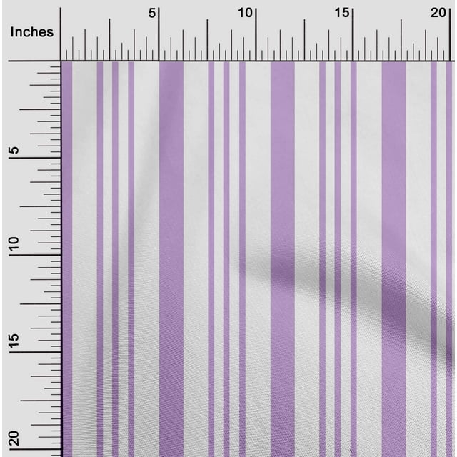 oneOone Tissu en Viscose Chiffon Tissu à Rayures Imprimées BTY 42 Pouces de Large