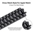 thumbnail image 2 of ZYX Heavy Duty Stainless Steel Band for Apple Watch, Men's Solid Metal Business Strap, Black, 49mm/46mm/45mm/44mm/42mm(series 3 2 1), 2 of 6