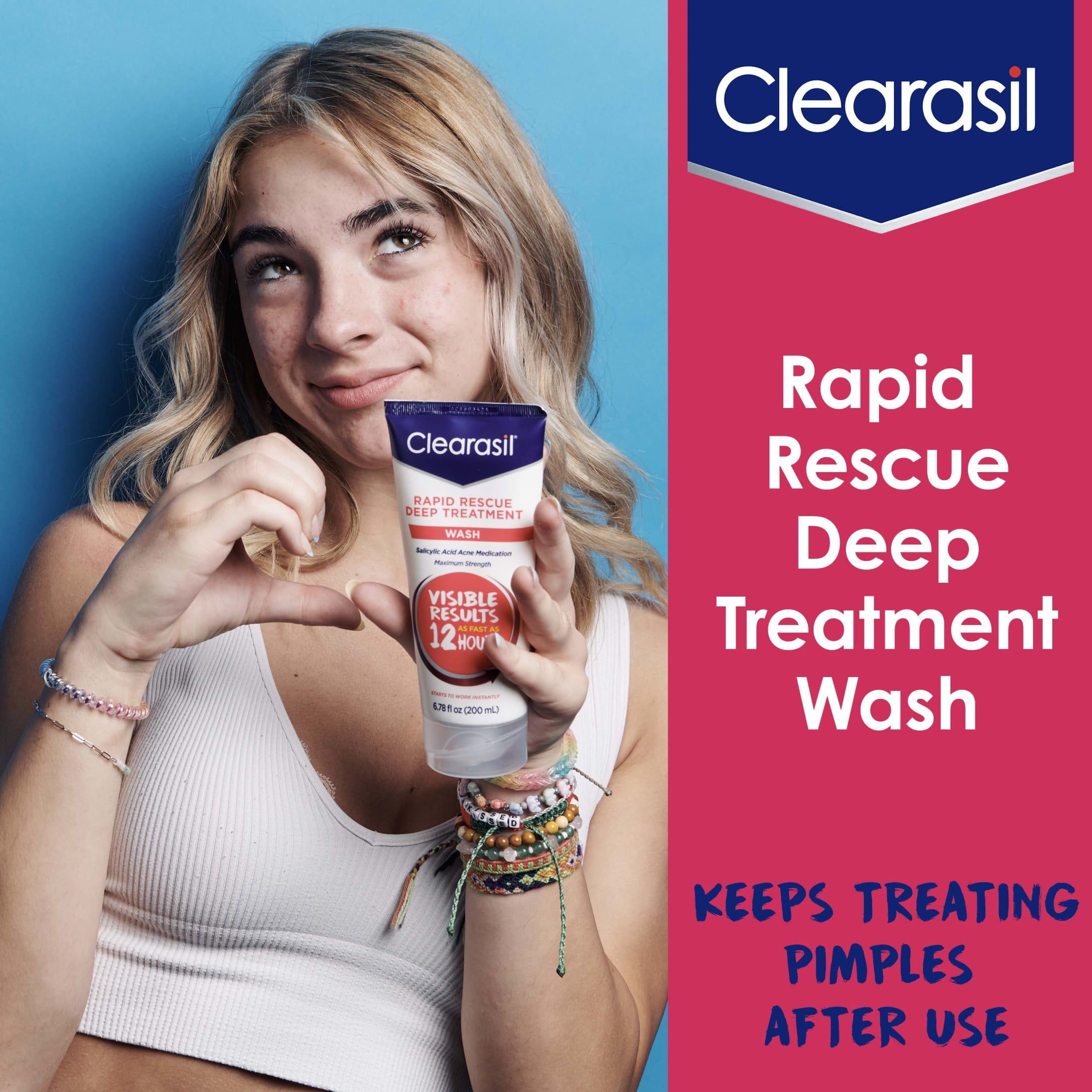 Clearasil Rapid Rescue Deep Treatment Wash, Normal to Oily Skin, 6.78 fl oz