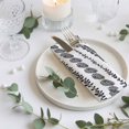 thumbnail image 4 of Cloth Napkins Set of 8 - 20x20 Inches, Black Botanical Washable Reusable Table Napkins, Summer Botanical Leaf Vertical Stripes Soft & Absortbent Dining Napkin for Party Wedding Hotel Restaurant, 4 of 9