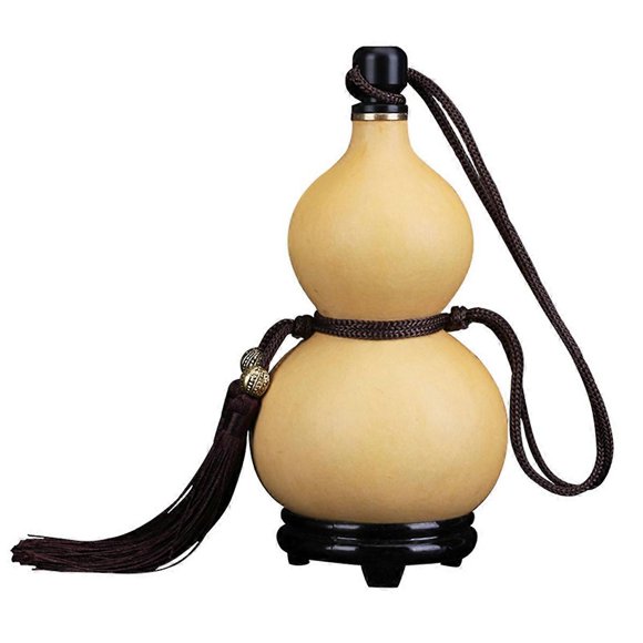 Gourd Wine Flask Outdoor Water Bottle with Tassel Rope