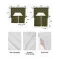 thumbnail image 6 of Olive Green 3 Piece Swag Kitchen Curtains Set Solid Color Valance and Tier Curtains 24 In Long, 56" x 36" Window Topper for Cafe Bathroom Bedroom, 6 of 6