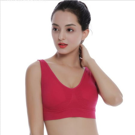 

Ladies Gym Sports Bra Vest Tank Cropped Tops Womens Yoga Underwear Padded Bras (Asian Size)