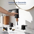 thumbnail image 6 of TVOFEK Waterfall Bathroom Faucet for 3 Hole, Black Bathroom Sink Faucets with Metal Pop Up Drain and Supply Hose for Vanity Restroom Lavatory, 6 of 14