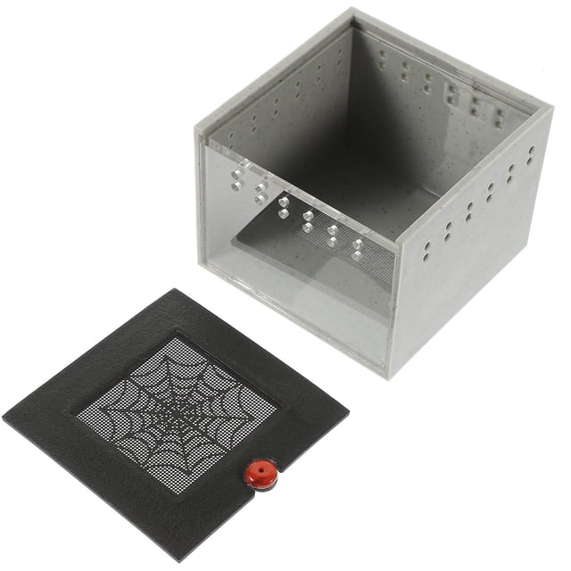 UPOUART 1Set Reptile Terrarium Vertical Terrarium for Displaying Reptiles Black 8.5x8.4x6.5Cm