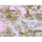 Pack of 1, Baby Toile Gift Wrap 24" x 833' Gift Wrap Full Ream (Reversible) for Holiday, Party, Kids' Birthday, Wedding & Special Occasion Packaging