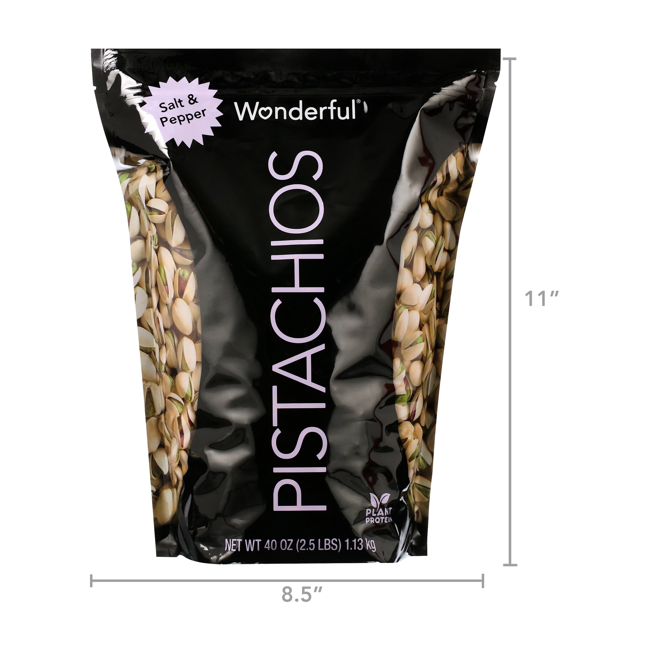 Wonderful Pistachios, Salt and Pepper 40 oz (Contains Tree Nut)
